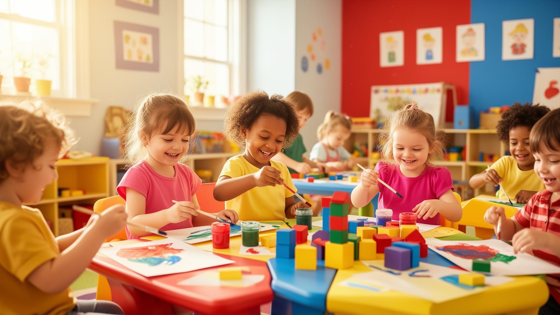Happy children learning at Tiny Tots Pre-School in Pune